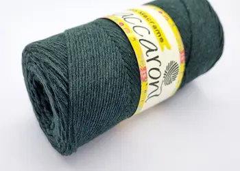 cotton macrame verde inchis