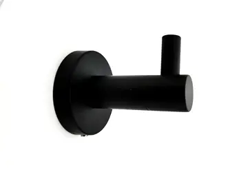 cuier din inox negru suport de perete dublu pentru halate sau prosoape model75154 1