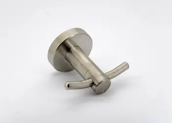 cuier din inox periat suport de perete dublu pentru halate sau prosoape model 75154