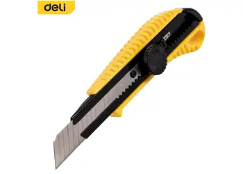 cutter deli dl003a cu lama sk5 si buton de blocare rotativ s00