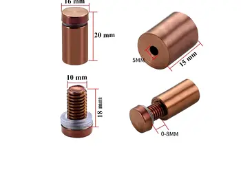 distantier semnalistica 12mm 20mm culoarea cuprului 1 2
