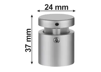 distantiere semnalistica 24x37mm argintiu mat 2 4697 6242