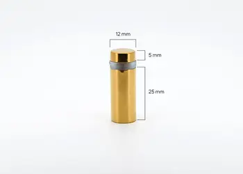 distantiere semnalistica din inox auriu 12x25mm folina s00