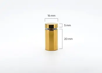 distantiere semnalistica din inox auriu 16x20mm folina s00