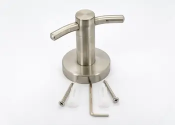 cuier din inox periat suport de perete dublu pentru halate sau prosoape model 75154