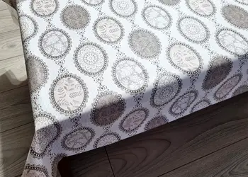 fata de masa bucatarie rozete maro