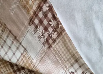 fata de masa bucatarie carouri bej maro