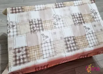 fata de masa bucatarie carouri bej maro