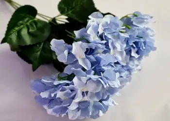 floare albastra hortensie artificiala