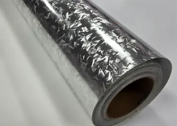 folie auto carbon forjat argintiu