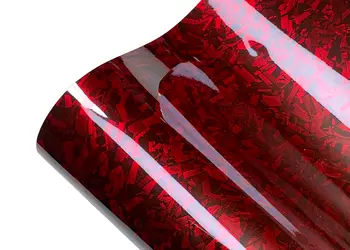 folie auto carbon forjat visiniu lucios