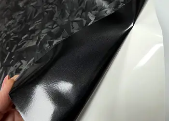 folie auto carbon forjat negru