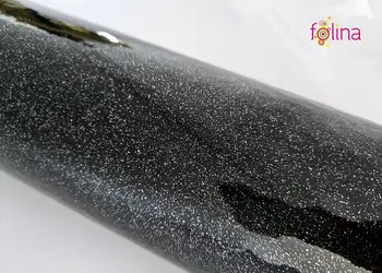 autocolant mobila negru cu insertii argintii