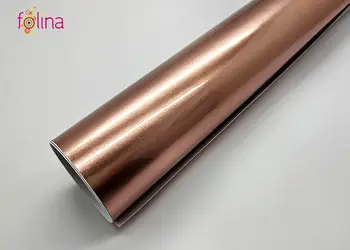 autocolant cu efect metalic rose gold folina