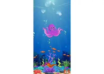 folie cabina dus folina peisaj marin multicolor 100 210 cm