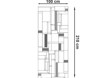 folie decorativa geam mondrian monocrom usa glisanta