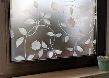 folie geam autoadeziva carla folina imprimeu floral alb 100 cm latime