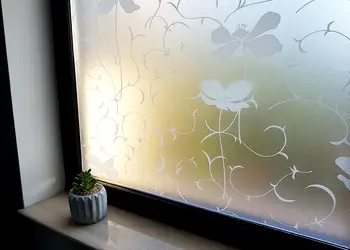folie sablare geam flori albe lucia