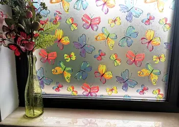 folie geam autoadeziva fluturi colorati folina