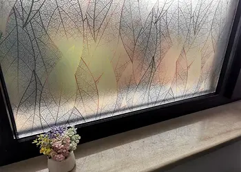 folie geam autoadeziva folina frunze aramii 100 cm latime