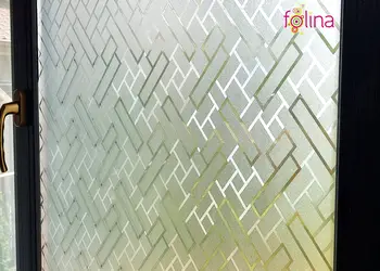 folie geam autoadeziva folina sablare cu dreptunghiuri translucide