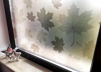 folie geam autoadeziva hana folina model frunze gri 100 cm latime