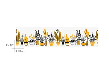 folie geam autoadeziva model plante de apartament sablare tip bordura 50x200cm s0