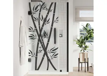 folie geam cabina de dus sablare cu model bambus rola 100x210cm s01