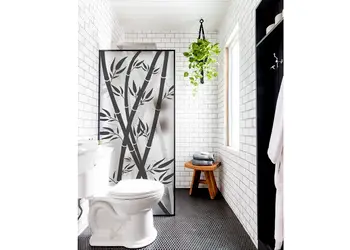 folie geam cabina de dus sablare cu model bambus rola 100x210cm s01