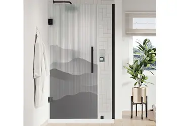 folie geam cabina de dus sablare cu model dealuri zen rola 100x210cm s02