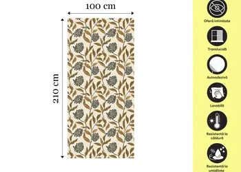 folie geam cabina dus folina sablare model flori de soc rola 100 210 cm s00