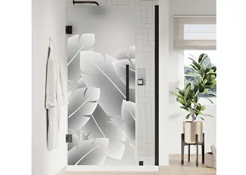 folie geam cabina dus folina sablare model frunze tropicale rola 100x210cm s00