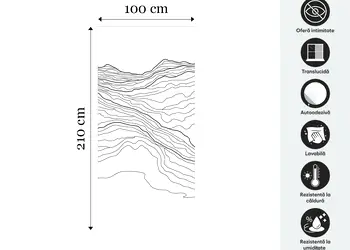 folie geam cabina dus folina sablare model topografie montana fgf261 rola 100 210 cm s00