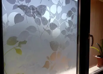 Folie geam electrostatica frunze albe