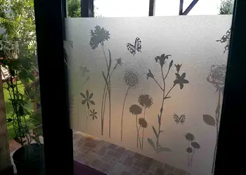 folie geam electrostatica flori individuale