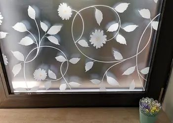 folie geam autoadeziva carla folina imprimeu floral alb 100 cm latime