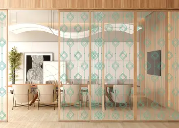 folie geam folina transparenta cu romburi turcoaz