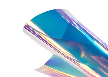 folie geam iridiscenta rainbow blue