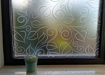 folie geam autoadeziva folina model stilizat alb 100 cm