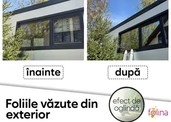 folie geam cu efect de oglinda reflexiva folina