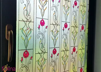 folie geam autoadeziva folina sablare vitraliu clasic