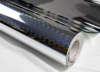 folie holograma argintie