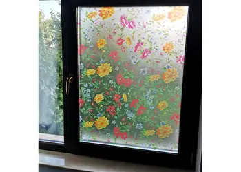 folie sablare cu imprimeu floral colorat