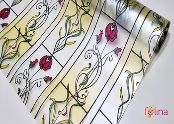 folie geam autoadeziva folina sablare vitraliu clasic