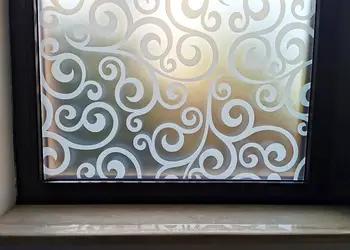 folie geam autoadeziva rina model alb 100 cm latime