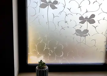 folie sablare geam flori albe lucia