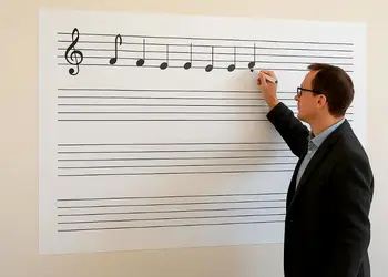 whiteboard cu liniatura portativ