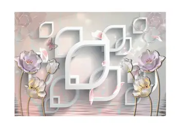 fototapet flori 3d pastel