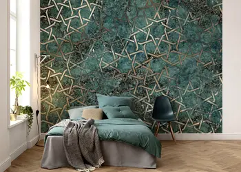 fototapet abstract Starlight komar verde 350 250 cm