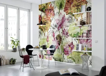 fototapet abstract floral lotus